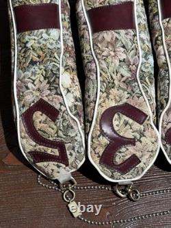 Vintage Burton Tapestry Golf Cart Bag 90s 3-Slot Divider USA Rain Head Covers