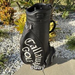 Vintage Callaway Big Bertha Staff Cart Golf Bag Black Leather TPC Summerlin
