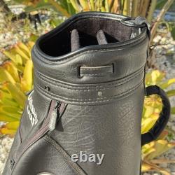 Vintage Callaway Big Bertha Staff Cart Golf Bag Black Leather TPC Summerlin