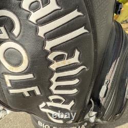 Vintage Callaway Big Bertha Staff Cart Golf Bag Black Leather TPC Summerlin