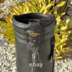 Vintage Callaway Big Bertha Staff Cart Golf Bag Black Leather TPC Summerlin Vintage Callaway Big Bertha Staff Cart Golf Bag Black Leather TPC Summerlin