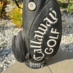Vintage Callaway Big Bertha Staff Cart Golf Bag Black Leather TPC Summerlin