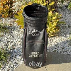 Vintage Callaway Big Bertha Staff Cart Golf Bag Black Leather TPC Summerlin
