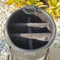 Vintage Callaway Big Bertha Staff Cart Golf Bag Black Leather TPC Summerlin