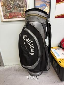 Vintage Callaway Great Big Bertha II Staff Cart Golf Bag 6 Way Black Silver