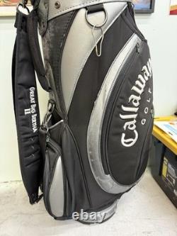 Vintage Callaway Great Big Bertha II Staff Cart Golf Bag 6 Way Black Silver