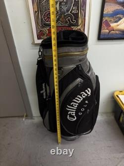 Vintage Callaway Great Big Bertha II Staff Cart Golf Bag 6 Way Black Silver