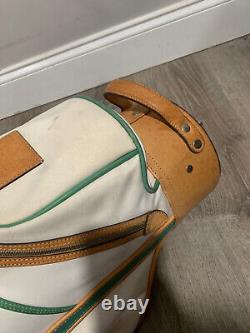 Vintage Coach Collection Golf Cart Bag Green-White/Umbrella RARE