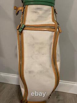 Vintage Coach Collection Golf Cart Bag Green-White/Umbrella RARE