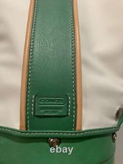 Vintage Coach Collection Golf Cart Bag Green-White/Umbrella RARE