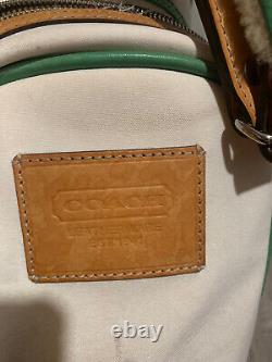 Vintage Coach Collection Golf Cart Bag Green-White/Umbrella RARE