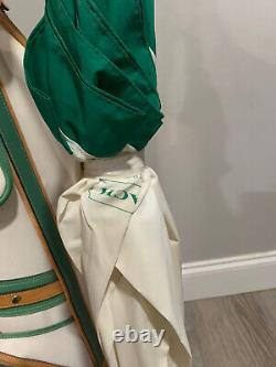 Vintage Coach Collection Golf Cart Bag Green-White/Umbrella RARE