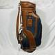 Vintage Daiwa Coach Collection 3-way Golf Cart Bag Green Canvas/brown Leather