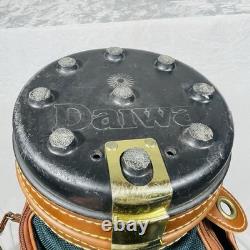 Vintage Daiwa Coach Collection 3-Way Golf Cart Bag Green Canvas/Brown Leather