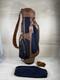Vintage Daiwa Coach Collection Golf Bag 3-way Divider Navy Brown Tan Leather