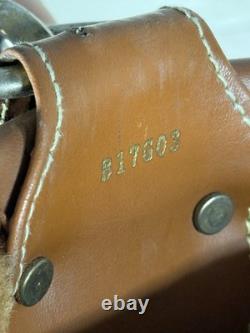 Vintage Daiwa Coach Collection Golf Bag 3-way Divider Navy Brown Tan Leather