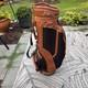 Vintage Daiwa Coach Collection Golf Cart Bag Black & Beige Leather Trim