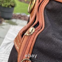 Vintage Daiwa Coach Collection Golf Cart Bag Black & Beige Leather Trim