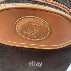Vintage Daiwa Coach Collection Golf Cart Bag Black & Beige Leather Trim