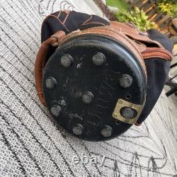 Vintage Daiwa Coach Collection Golf Cart Bag Black & Beige Leather Trim