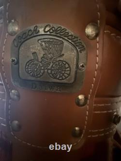 Vintage Daiwa Coach Collection Golf Cart Bag Plaid with Leather Trim EUC