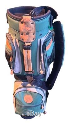 Vintage Golf Bag Wilson Green Cart Great Condition Hawaii Logo Made In USA