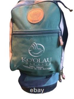 Vintage Golf Bag Wilson Green Cart Great Condition Hawaii Logo Made In USA