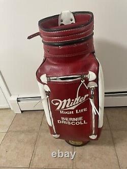 Vintage Golf Cart Bag Miller High Life. Embossed Logo, Customized Rare Used