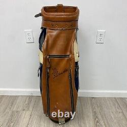 Vintage Hot-Z Southern Hills 6-Way Cart Golf Bag Brown/Blue/White