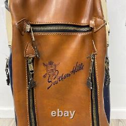 Vintage Hot-Z Southern Hills 6-Way Cart Golf Bag Brown/Blue/White