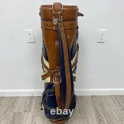 Vintage Hot-Z Southern Hills 6-Way Cart Golf Bag Brown/Blue/White