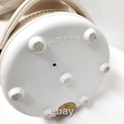 Vintage Hot Z White Faux Leather 3 Way Golf Cart Bag & Cover Made in USA