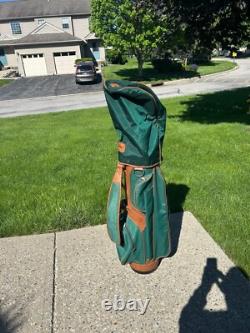 Vintage Izod Golf Bag Green And Brown