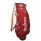 Vintage Macgregor Golf Club Cart Bag Red Classic With Strap 3 Way Leather
