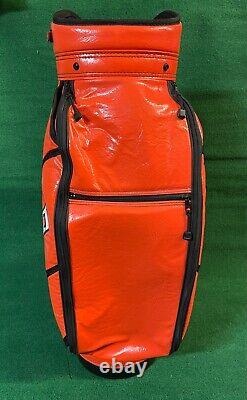 Vintage Orange Powerbilt Golf Cart Bag Great Condition