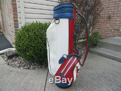 Vintage PEPSI COLA BELDING PRO MODEL Golf Cart Staff Bag Original Rain Hood