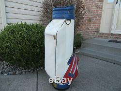 Vintage PEPSI COLA BELDING PRO MODEL Golf Cart Staff Bag Original Rain Hood