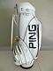 Vintage Ping Cart Golf Bag White & Black Vinyl With 4-way Divider (no Cover)