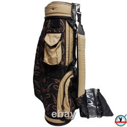 Vintage Paisley 3-Way Golf Cart Bag By Ron Miller Pro Model with Rain cover