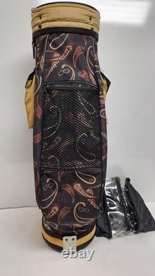 Vintage Paisley 3-Way Golf Cart Bag By Ron Miller Pro Model with Rain cover