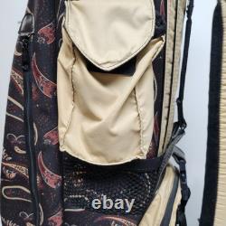 Vintage Paisley 3-Way Golf Cart Bag By Ron Miller Pro Model with Rain cover