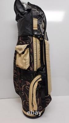 Vintage Paisley 3-Way Golf Cart Bag By Ron Miller Pro Model with Rain cover