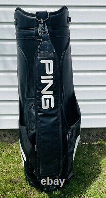 Vintage Ping Golf Bag Black Ping Staff Bag Cart Bag Very Nice