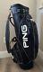 Vintage Ping Golf Cart Bag Leather Black