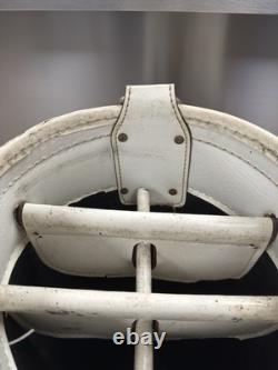 Vintage Ping Golf Cart Bag Vinyl White Black Leather Strap 6 Way Divider 90s USA
