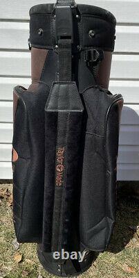 Vintage TaylorMade Burner Carry Golf Bag Cart 5 Way Black Brown