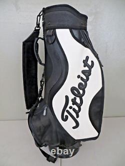 Vintage Titleist Staff Cart Bag 6-Way Divider Makena Resort Maui Rain Cover