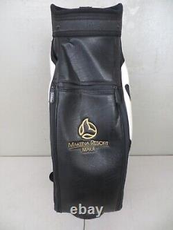 Vintage Titleist Staff Cart Bag 6-Way Divider Makena Resort Maui Rain Cover