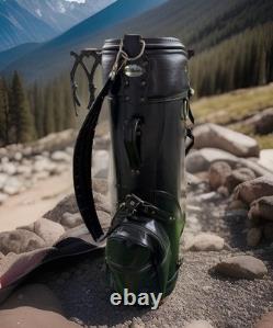 Vintage Wilson Leather Golf Bag Black Made In USA Classic Staff Cart Bag Cover