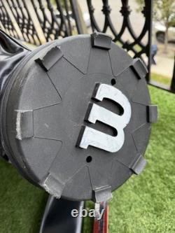 Vintage Wilson Leather Golf Bag Black Made In USA Classic Staff Cart Bag Cover